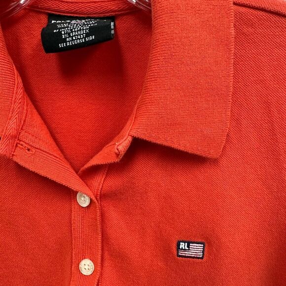 Y2K Polo Ralph Lauren Red Preppy Short Sleeve Polo Shirt Collared Cotton Size S - Picture 7 of 11